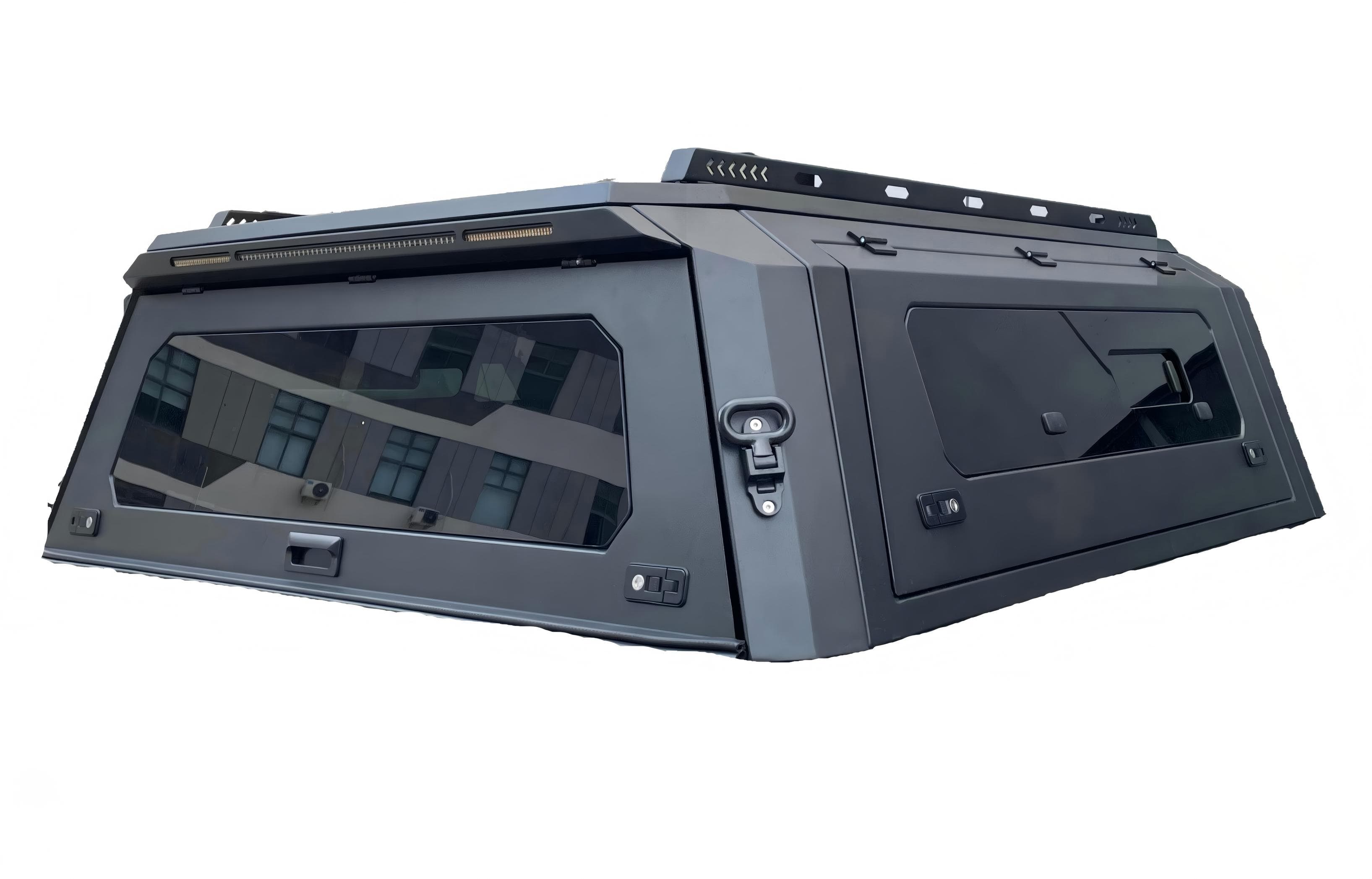 3-Door Canopy · Spoiler + LED Light Bar + Side Sliding Windows
